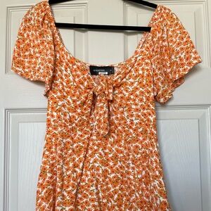Orange Floral MINKPINK Mini Dress size Medium
